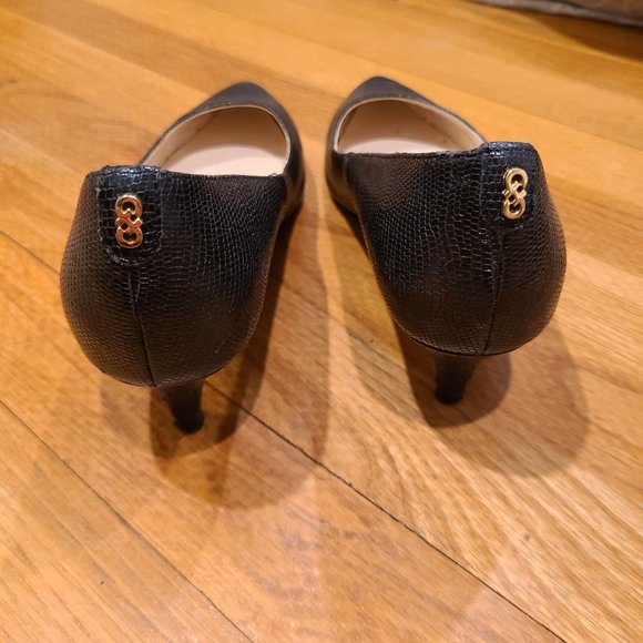 Cole Haan Grand.OS Navy Snakeskin Leather Low Pumps 7.5 - Picture 3 of 4